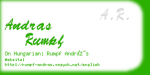 andras rumpf business card